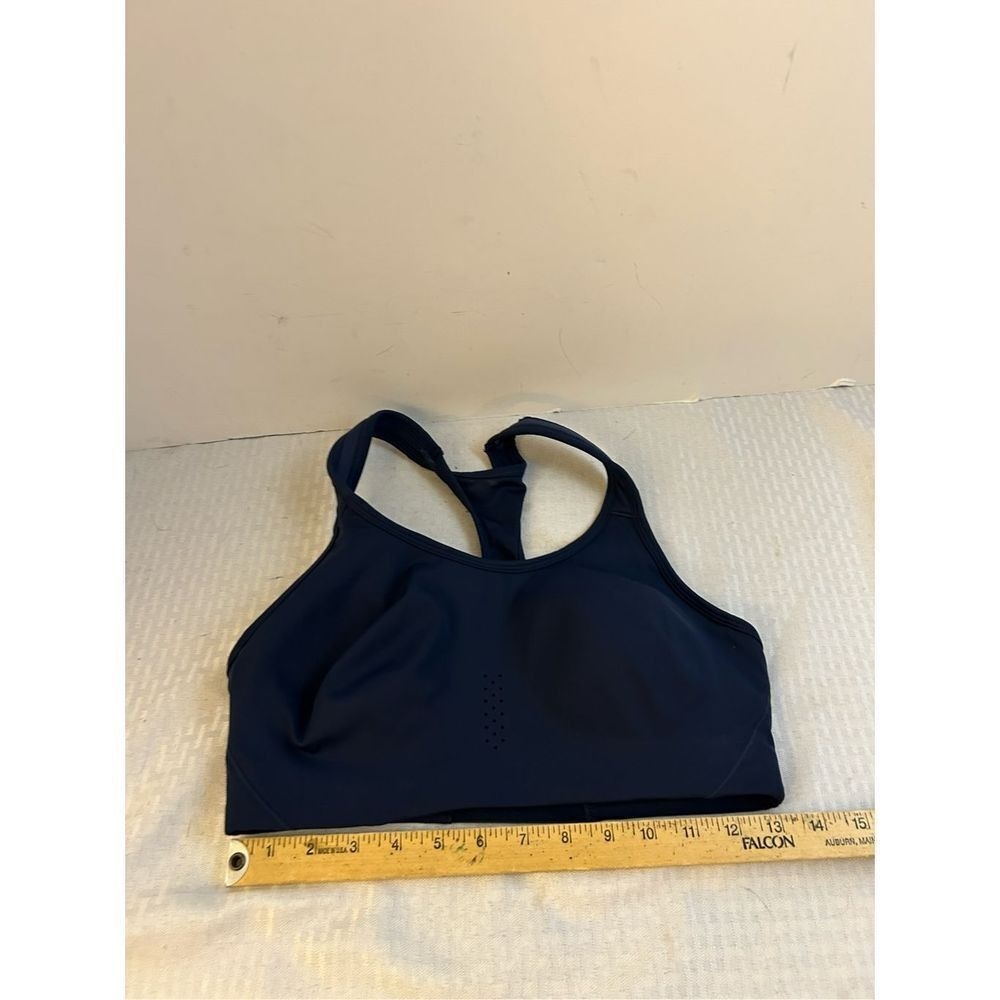 Avia Sports Bra Large 12-14 Navy Blue Racerback Keyhole High Impact Womens - Picture 2 of 5